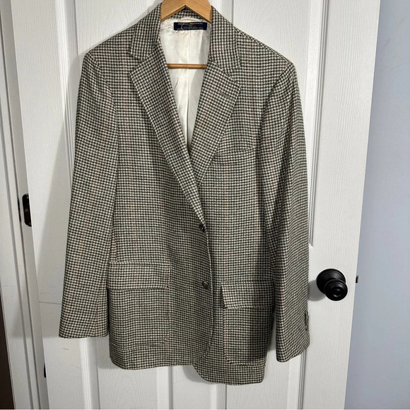 Vintage Brooks Brothers houndstooth blazer, 40L, wool/silk blend, office - Picture 4 of 9